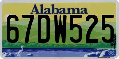 AL license plate 67DW525