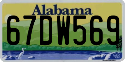 AL license plate 67DW569