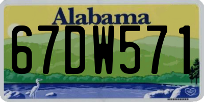 AL license plate 67DW571