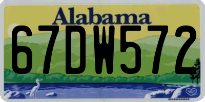 AL license plate 67DW572