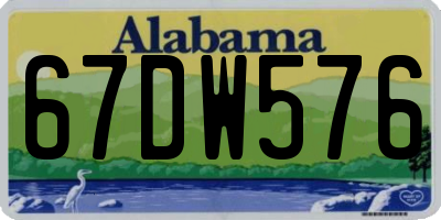 AL license plate 67DW576