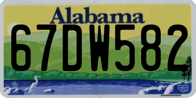 AL license plate 67DW582