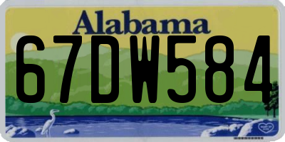 AL license plate 67DW584