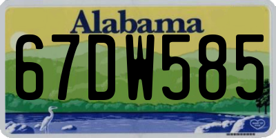 AL license plate 67DW585