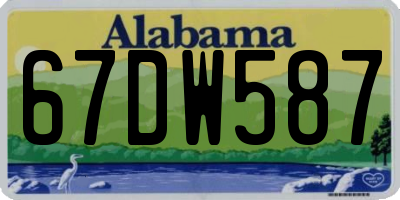 AL license plate 67DW587