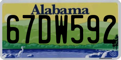 AL license plate 67DW592