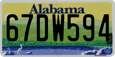 AL license plate 67DW594