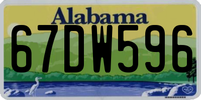 AL license plate 67DW596