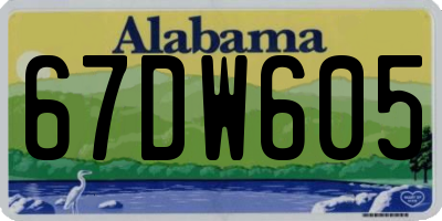 AL license plate 67DW605