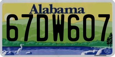 AL license plate 67DW607