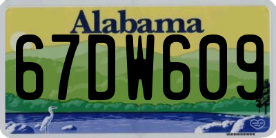 AL license plate 67DW609