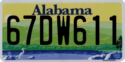 AL license plate 67DW611