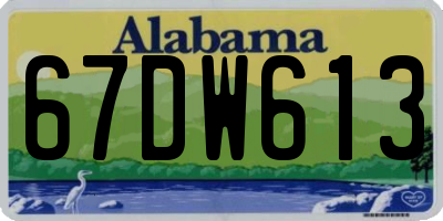 AL license plate 67DW613