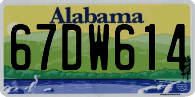 AL license plate 67DW614