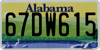 AL license plate 67DW615