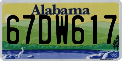 AL license plate 67DW617