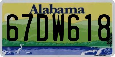 AL license plate 67DW618