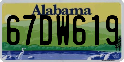 AL license plate 67DW619