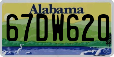 AL license plate 67DW620