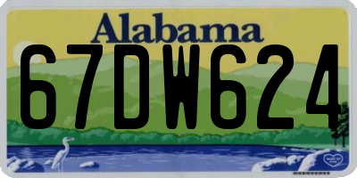 AL license plate 67DW624