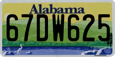 AL license plate 67DW625