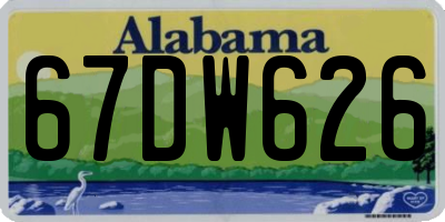 AL license plate 67DW626