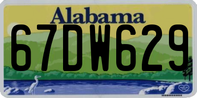 AL license plate 67DW629