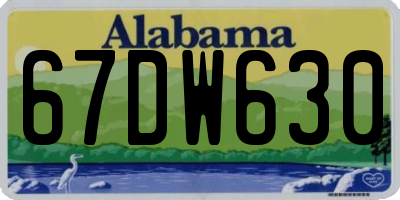 AL license plate 67DW630