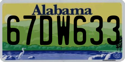 AL license plate 67DW633