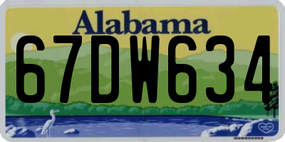 AL license plate 67DW634