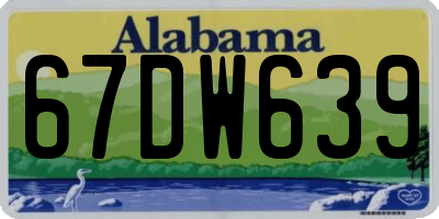 AL license plate 67DW639