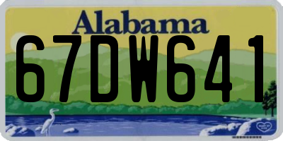 AL license plate 67DW641