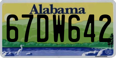 AL license plate 67DW642