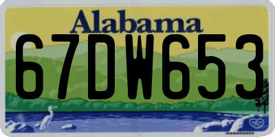 AL license plate 67DW653