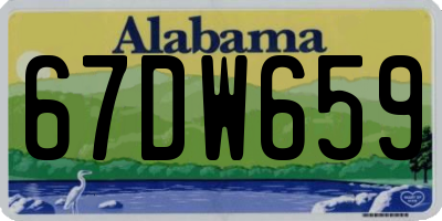 AL license plate 67DW659