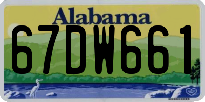 AL license plate 67DW661