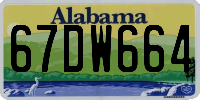 AL license plate 67DW664