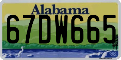 AL license plate 67DW665