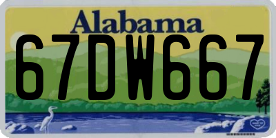 AL license plate 67DW667