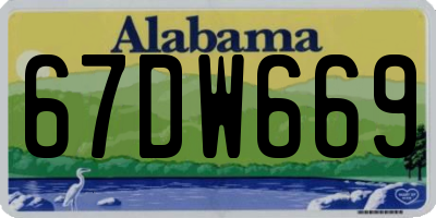 AL license plate 67DW669