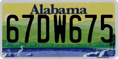 AL license plate 67DW675