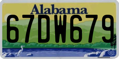 AL license plate 67DW679