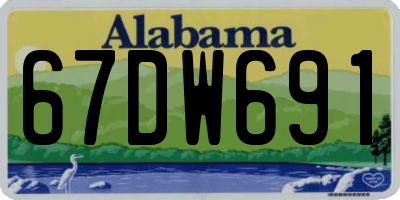 AL license plate 67DW691