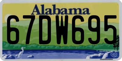 AL license plate 67DW695