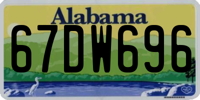 AL license plate 67DW696