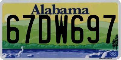 AL license plate 67DW697