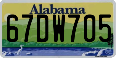 AL license plate 67DW705