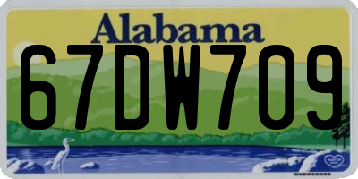 AL license plate 67DW709