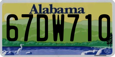 AL license plate 67DW710