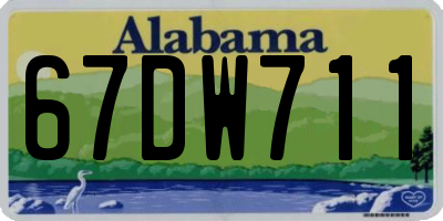 AL license plate 67DW711